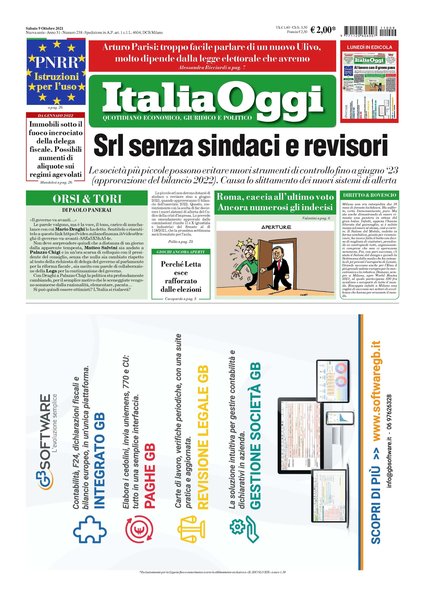 Italia oggi : quotidiano di economia finanza e politica